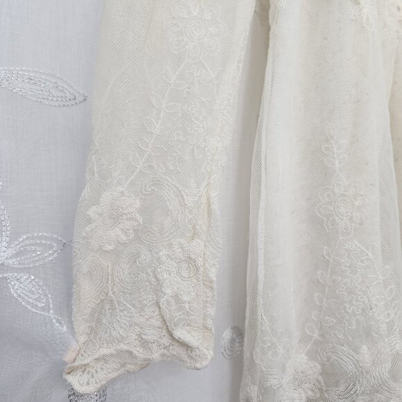 A'Reve Cream Colored, Elegant, Lace Cardigan. - Picture 9 of 13